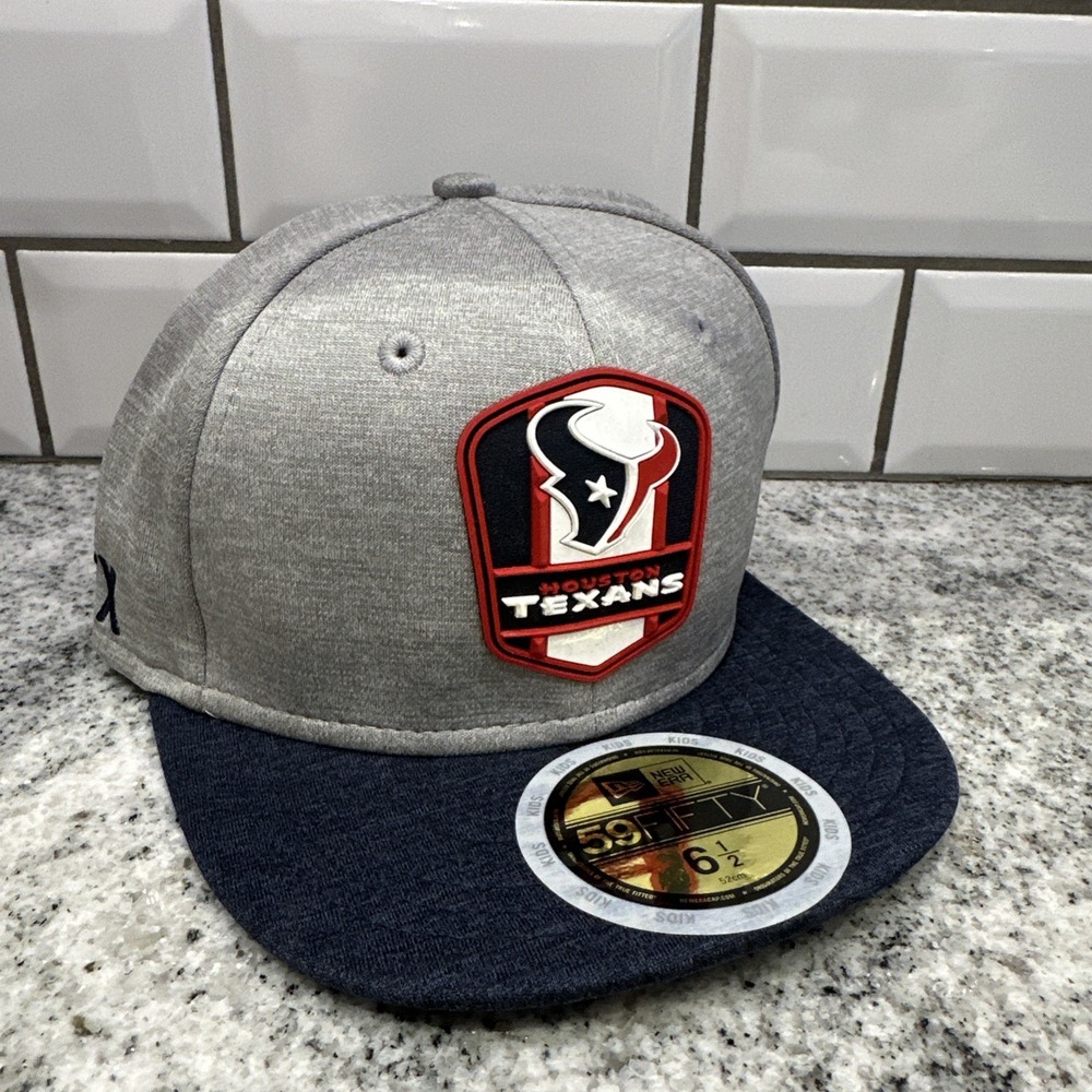 Houston Texans 2018 Onfield YOUTH New Era 59Fifty 6-1/2 Hat Cap H-Town NEW NFL